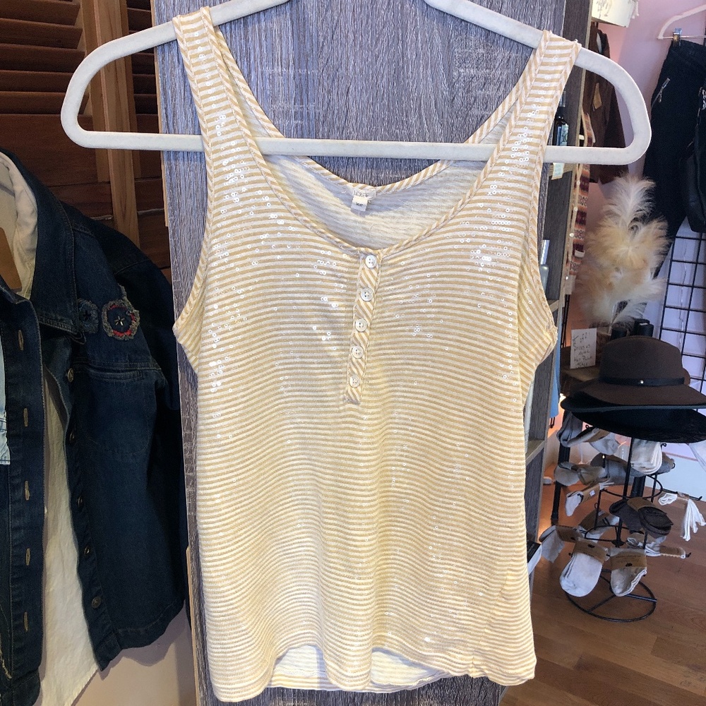 J. Crew knit linen tank top